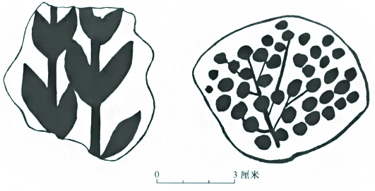 秦都咸阳三号宫殿壁画(竹叶草、花椒子图).jpg